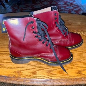Dr. Martens Cherry Red Air Soles Cushion Boots